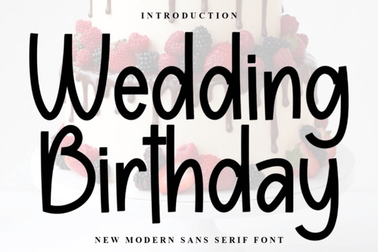 Wedding Birthday Font